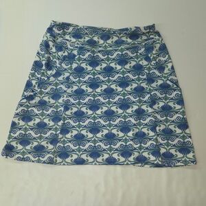 Title Nine Athletic Skirt Women S Blue Green Print Pocket Tennis Pickleball Golf